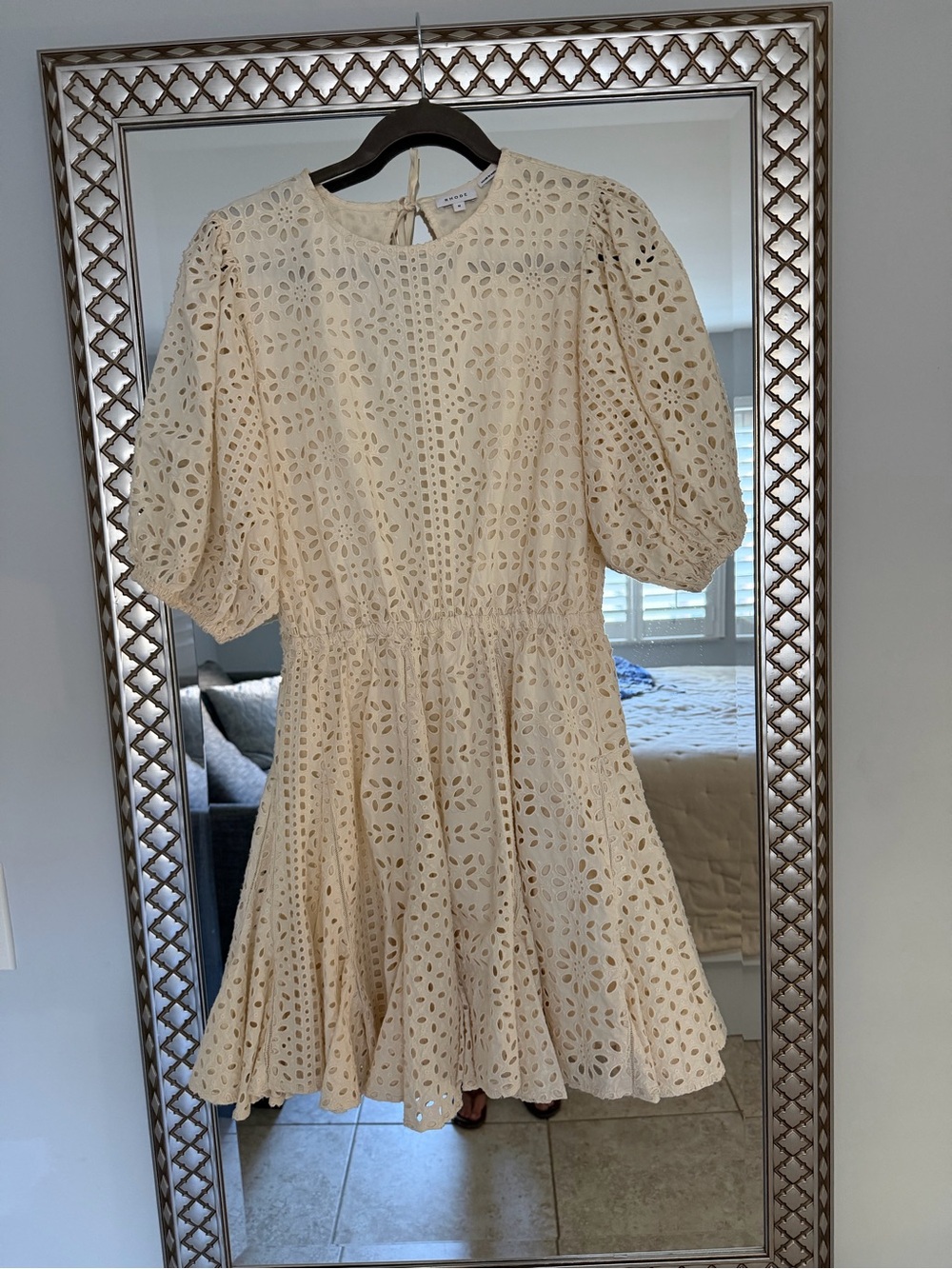 RHODE Cream Eyelet Mini Dress - Picture 8 of 8